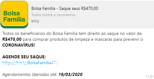 Golpe - Bolsa Família - Coronavírus - Softwall